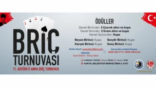 Atatürk'ü Anma Briç Turnuvası Kartal'da Yapılacak