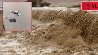 İsrail'de yaşanan sel felaketi ilginç görüntülere sahne oldu