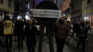 TÜGVA'dan İstiklal Caddesi'nde 'tekbirli' yürüyüş