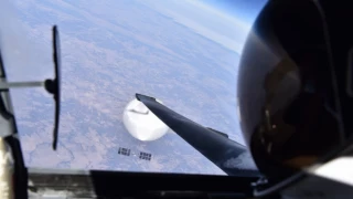 ABD pilotunun Çin 'casus balonu' üzerinde çektiği fotoğraf yayınlandı