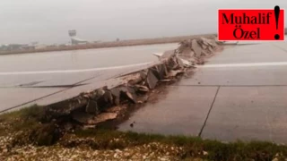 Depremde Hatay-Antakya  Hava Limanı'nın pisti yarıldı