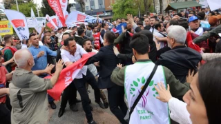 1 Mayıs kutlamalarında Memleket Partililer ile CHP’liler birbirlerine girdi