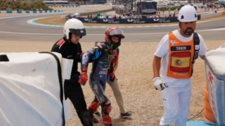 MotoGP İspanya Grand Prix'sinde korkutan kaza