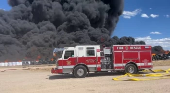 ABD’deki plastik atık geri dönüşüm fabrikasında dev yangın