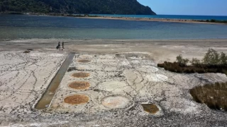İztuzu Plajı'nda sular çekildi, 2 bin yıllık antik tesis ortaya çıktı
