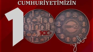 Cumhuriyet'in 100. yılına özel hatıra parasında AK Parti'nin sloganı kullanıldı