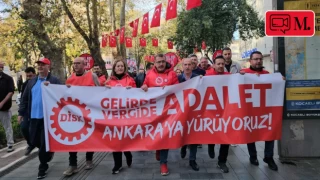 DİSK'in Ankara yürüyüşü üçüncü gününde Kocaeli'den başladı