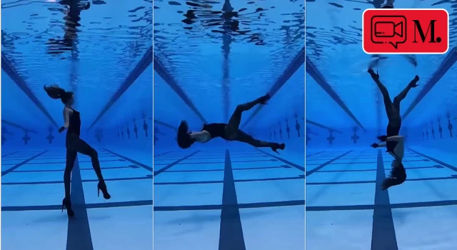 Rus yüzücü Kristina Makushenko'nun su altı performansı ayakta alkışlandı