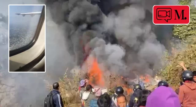 Hintli yolcu, Nepal’deki uçağın düşme anını anbean kayıt altına almış