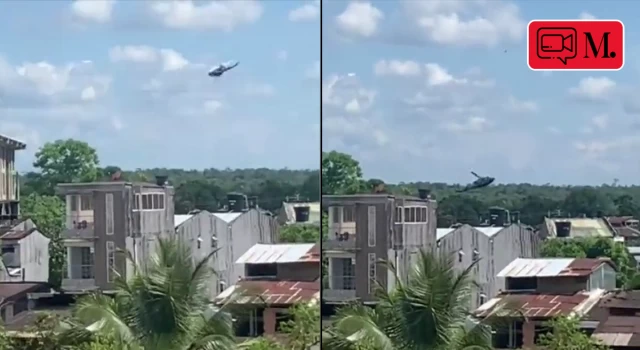 Askeri helikopterin düşme anı saniye saniye kaydedildi