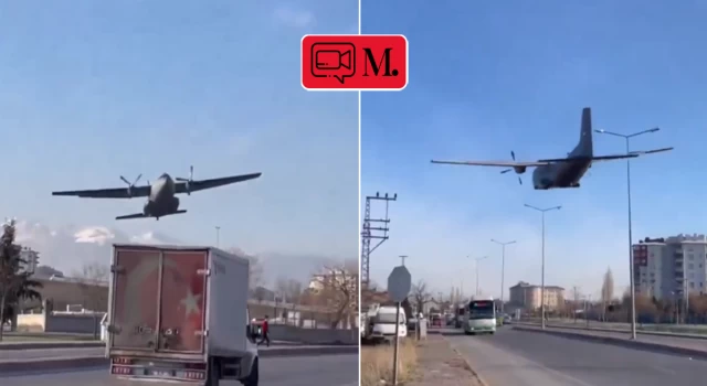 Kayseri'de eğitim için kalkan C-160 uçağı, teknik arıza nedeniyle acil iniş yaptı
