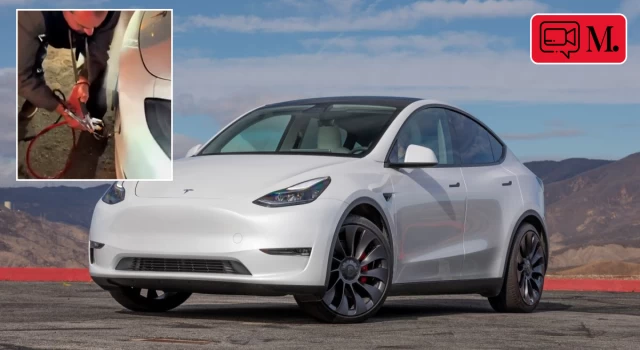 Tesla aracın şarjı bitti yolda mahsur kaldı!