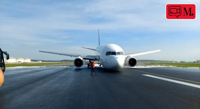 Kargo uçağı İstanbul Havalimanı'na gövde üzerinde iniş yaptı