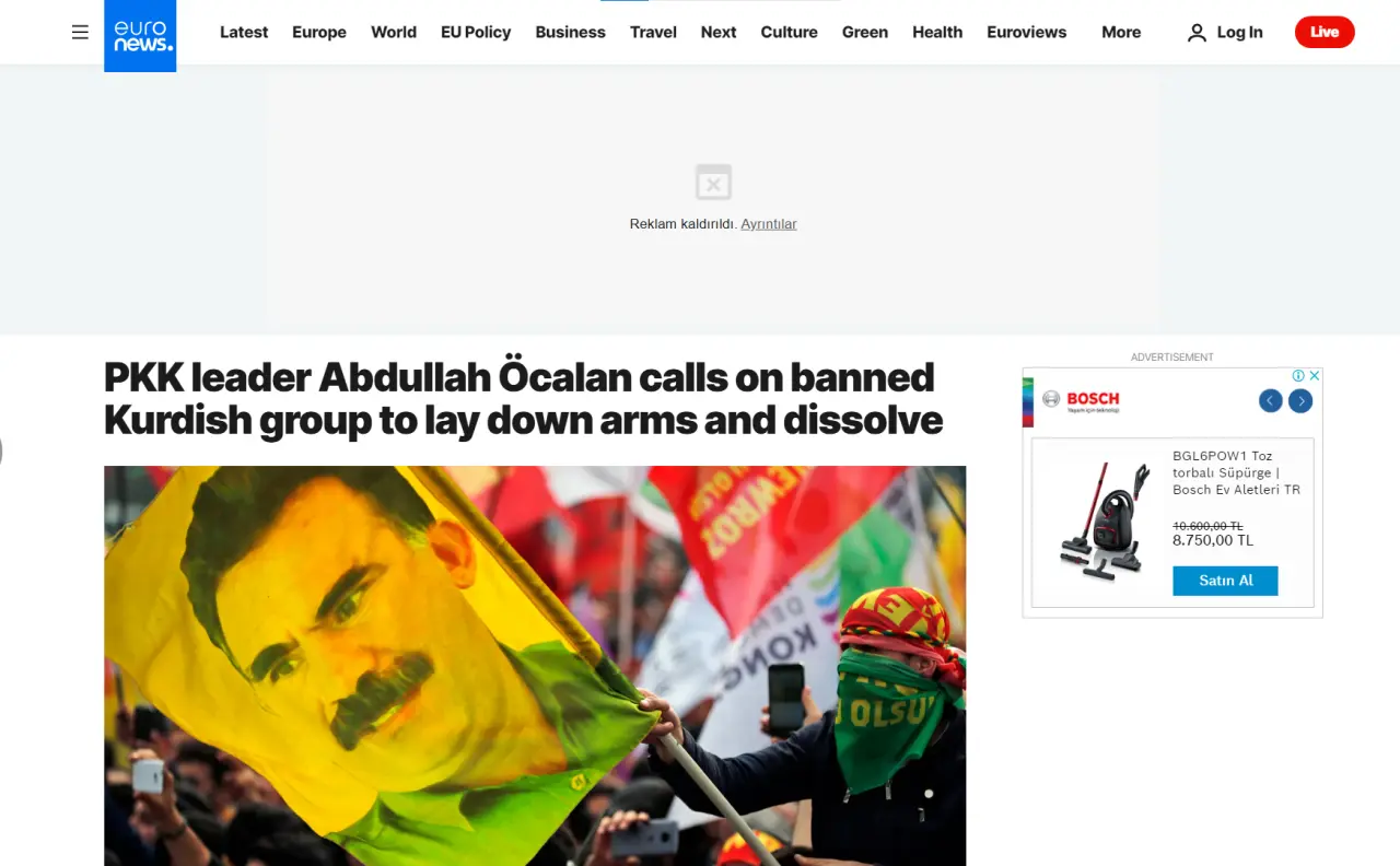 Terörist başı Öcalan'ın silah bırakma çağrısı dünya basınında nasıl yer buldu? 10