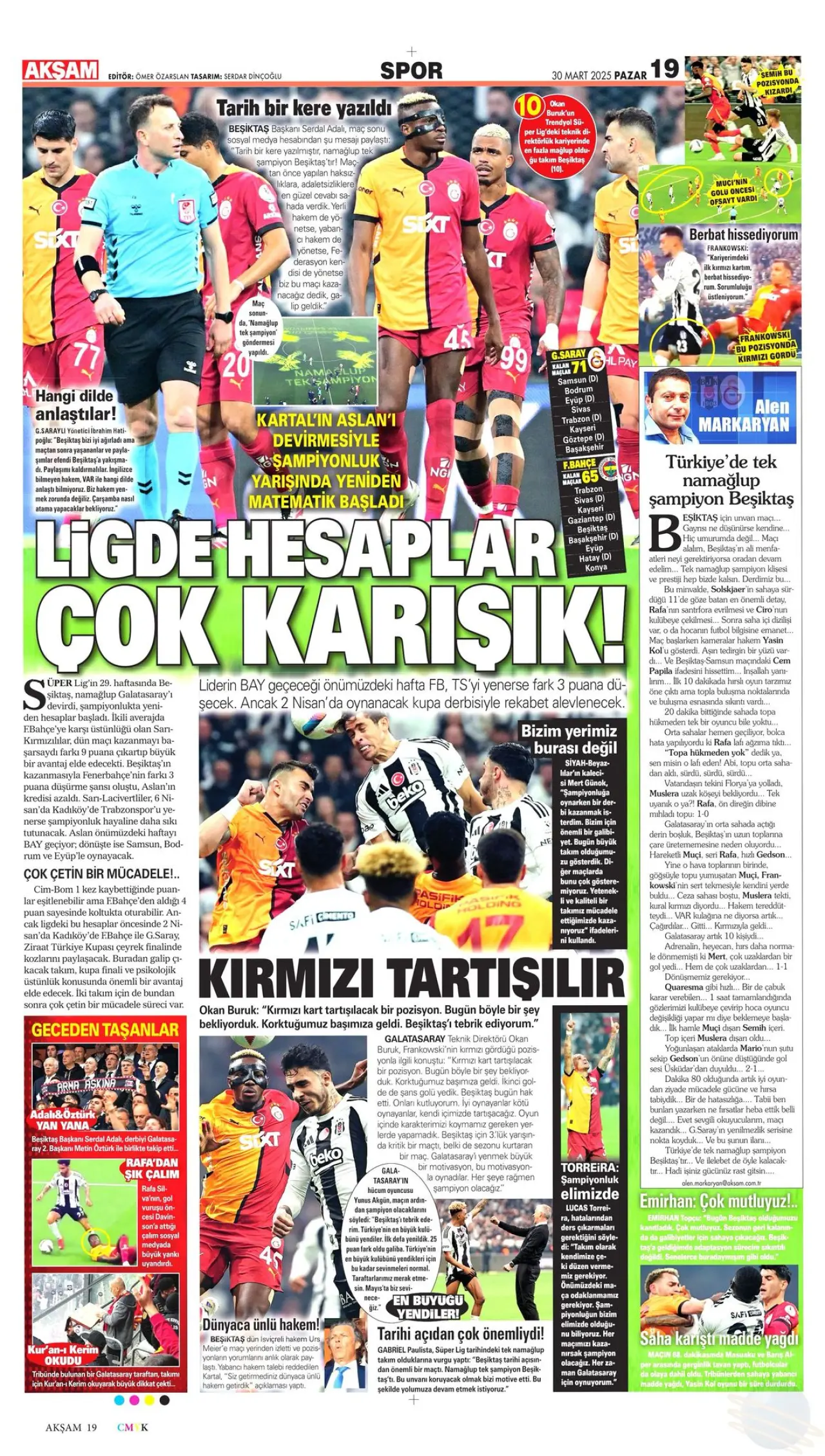 Beşiktaş’ın derbi zaferi gazetelere nasıl yansıdı? 11