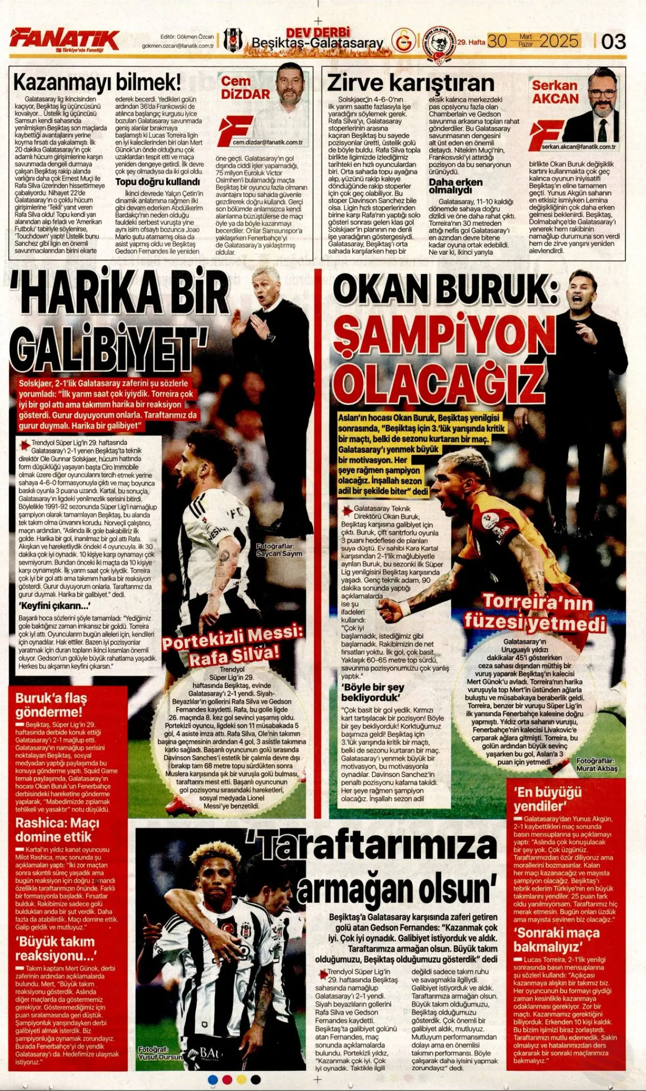 Beşiktaş’ın derbi zaferi gazetelere nasıl yansıdı? 5