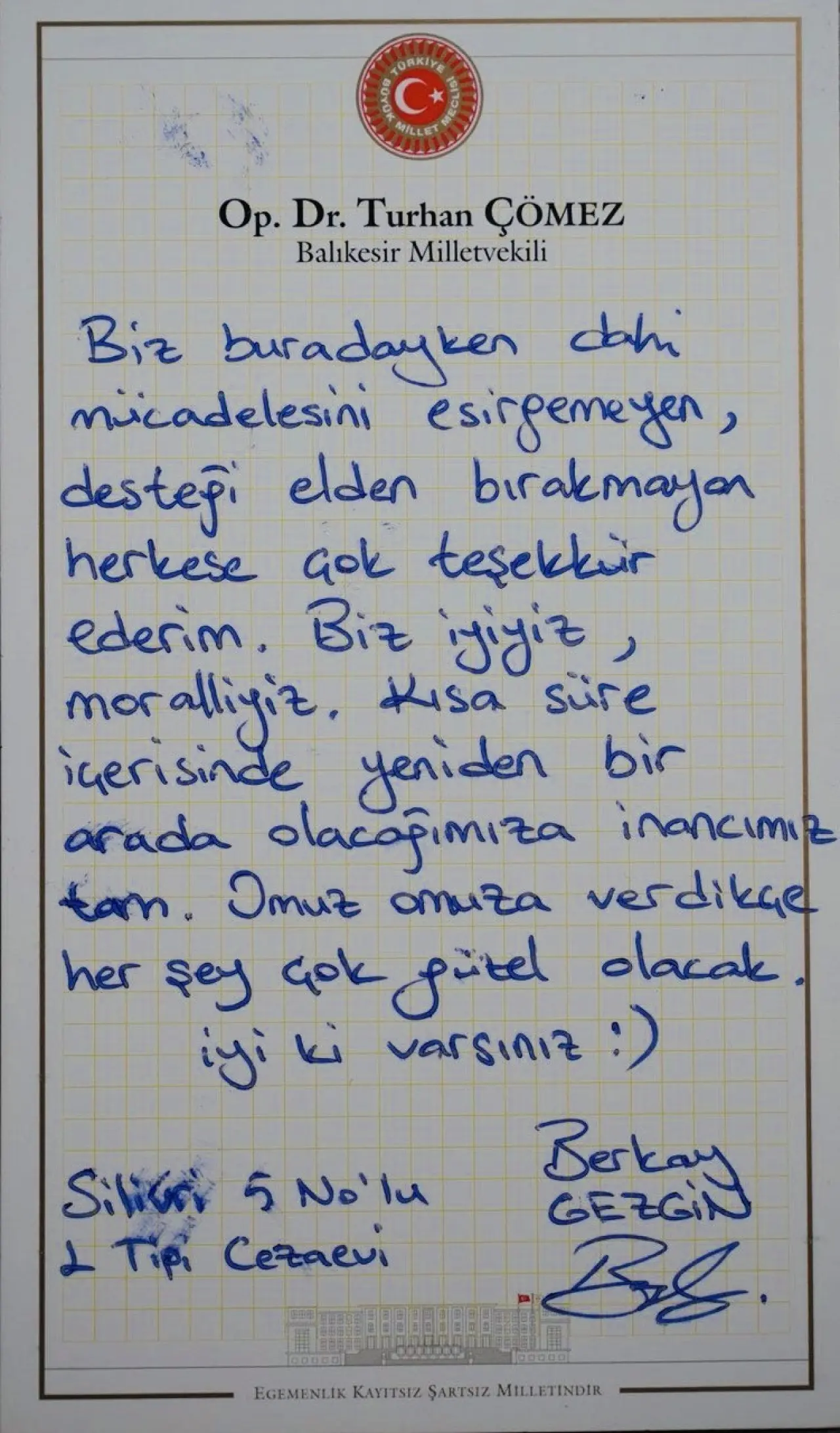 İyi Partili Çömez, Silivri'deki gençlerden mesajlar paylaştı: "Tek isteğim eğitimime devam edebilmek", "Koğuşta 24 kişi kalıyoruz", "Otobüste tuvaletini yapanlar oldu" 2