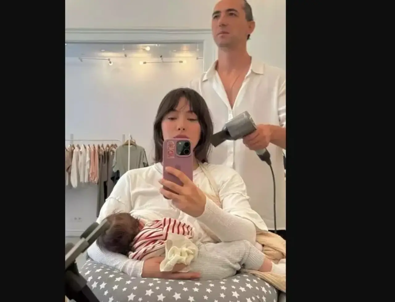 Neslihan Atagül, oğlu Aziz'i emzirdiği anı paylaştı 4