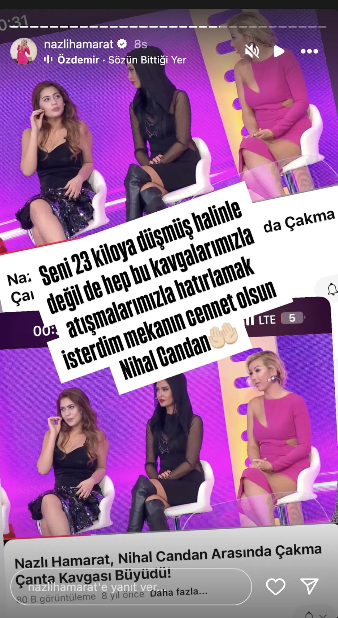 Nihal Candan’ın ölümü sonrası yarışmadan arkadaşı Nazlı Hamarat linç edildi 3