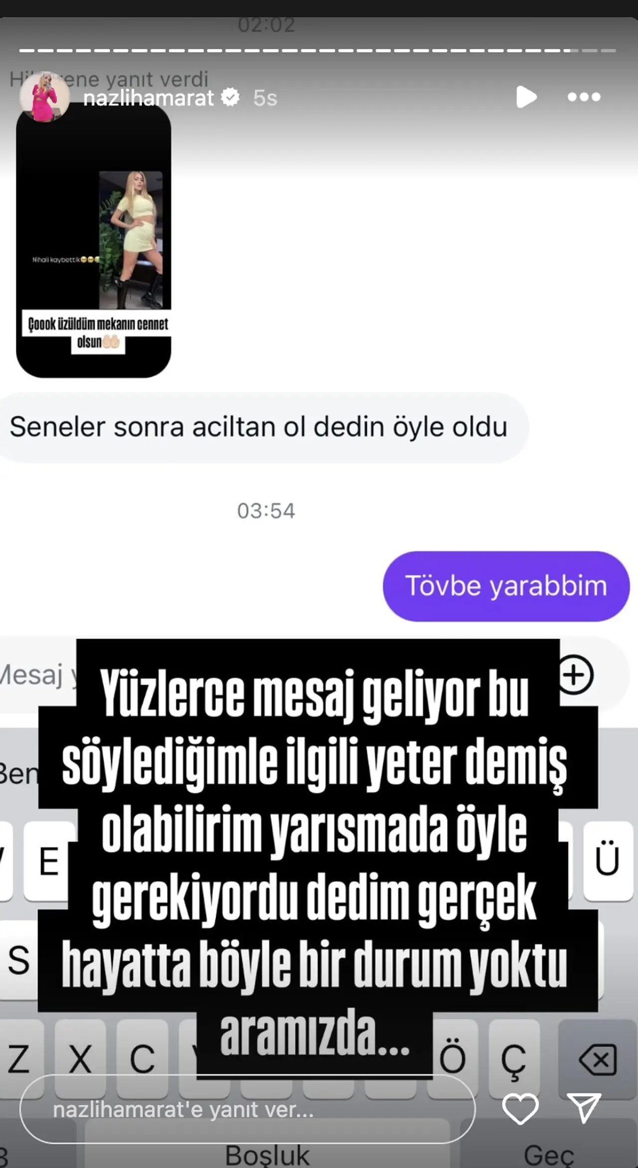 Nihal Candan’ın ölümü sonrası yarışmadan arkadaşı Nazlı Hamarat linç edildi 6