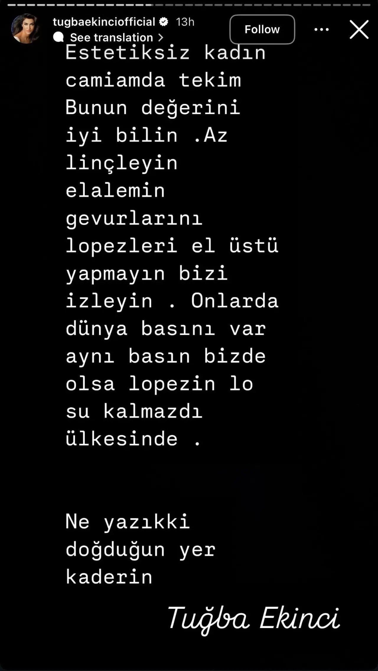 Tuğba Ekinci'den jartiyerli paylaşımına gelen eleştirilere yanıt: Değerini iyi bilin 3