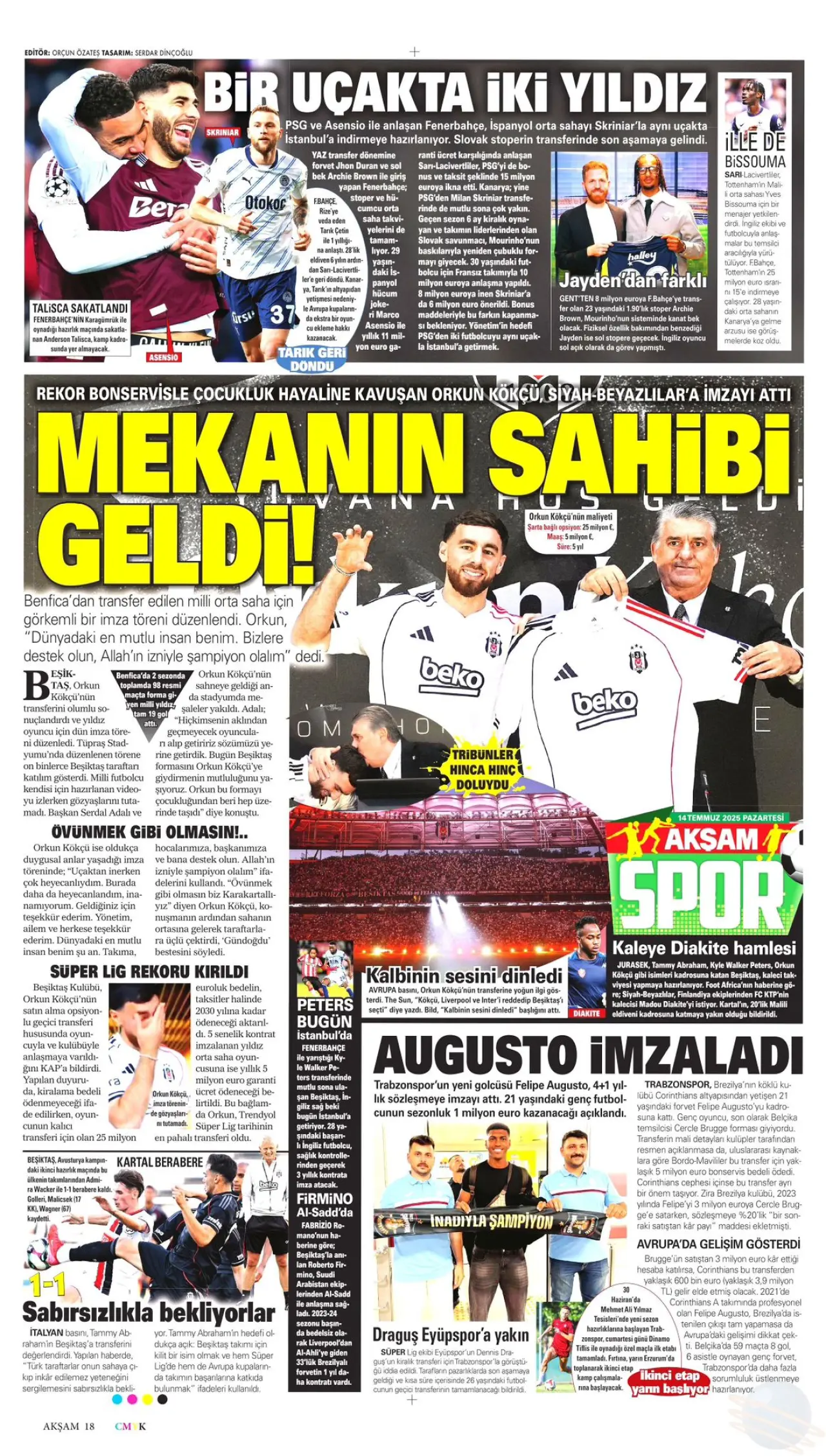 Beşiktaş'tan Orkun Kökçü'ye 20 bin taraftarın önünde dev imza töreni 24