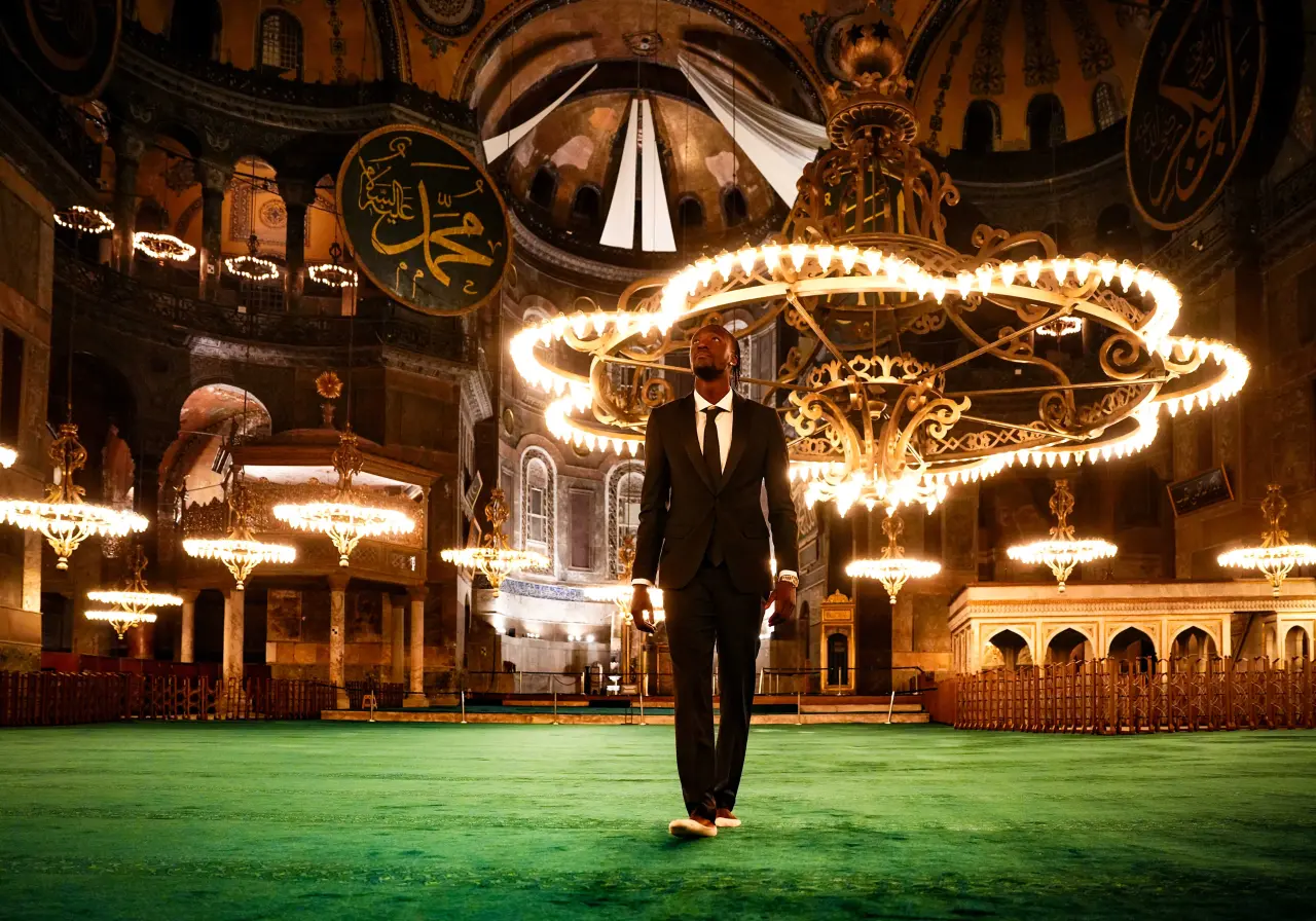 Beşiktaş'ın yeni yıldız golcüsü Tammy Abraham'dan Ayasofya Camii ziyareti 1