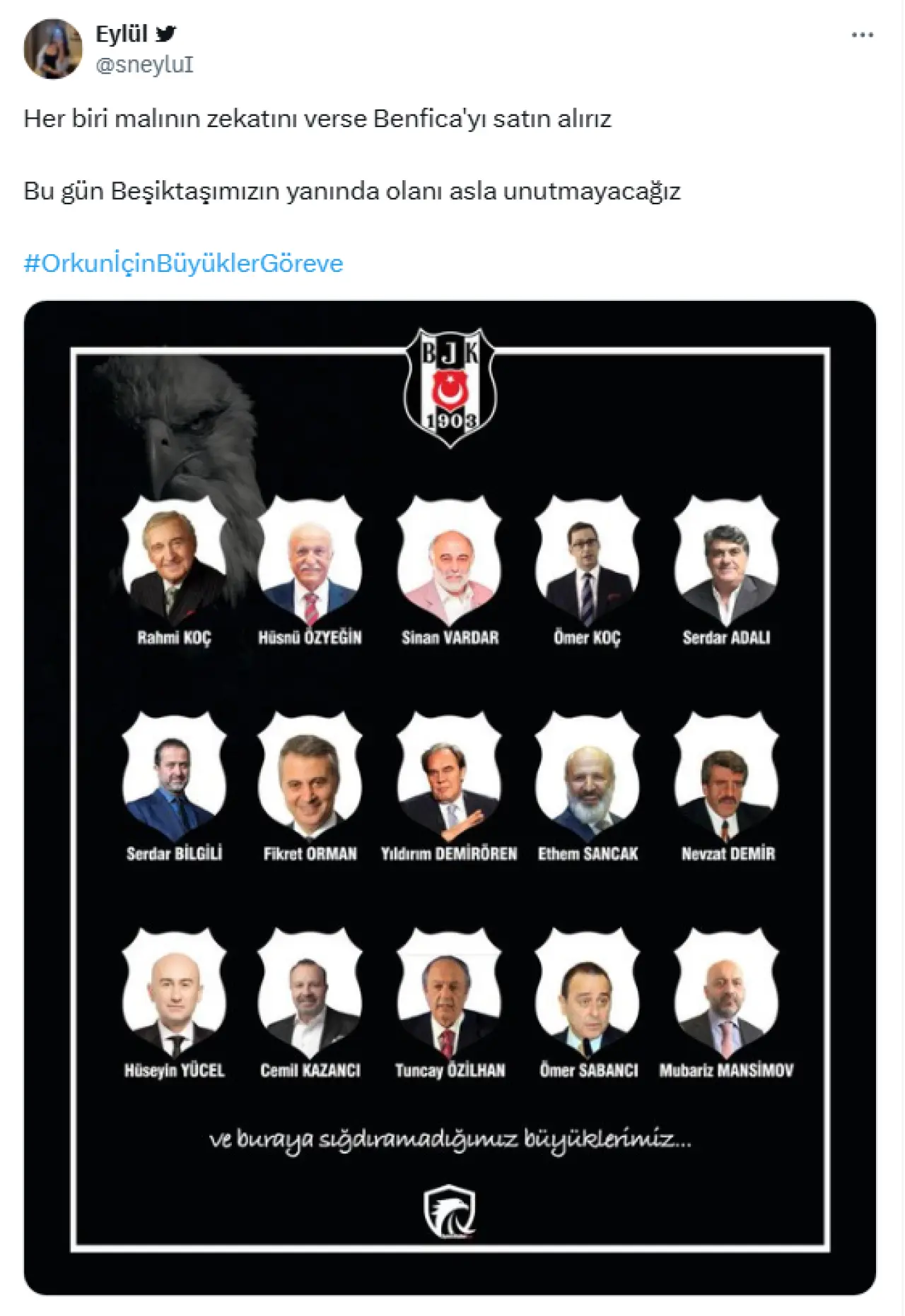 Beşiktaş taraftarından Orkun Kökçü için sosyal medya kampanyası: Orkun için büyükler göreve! 3