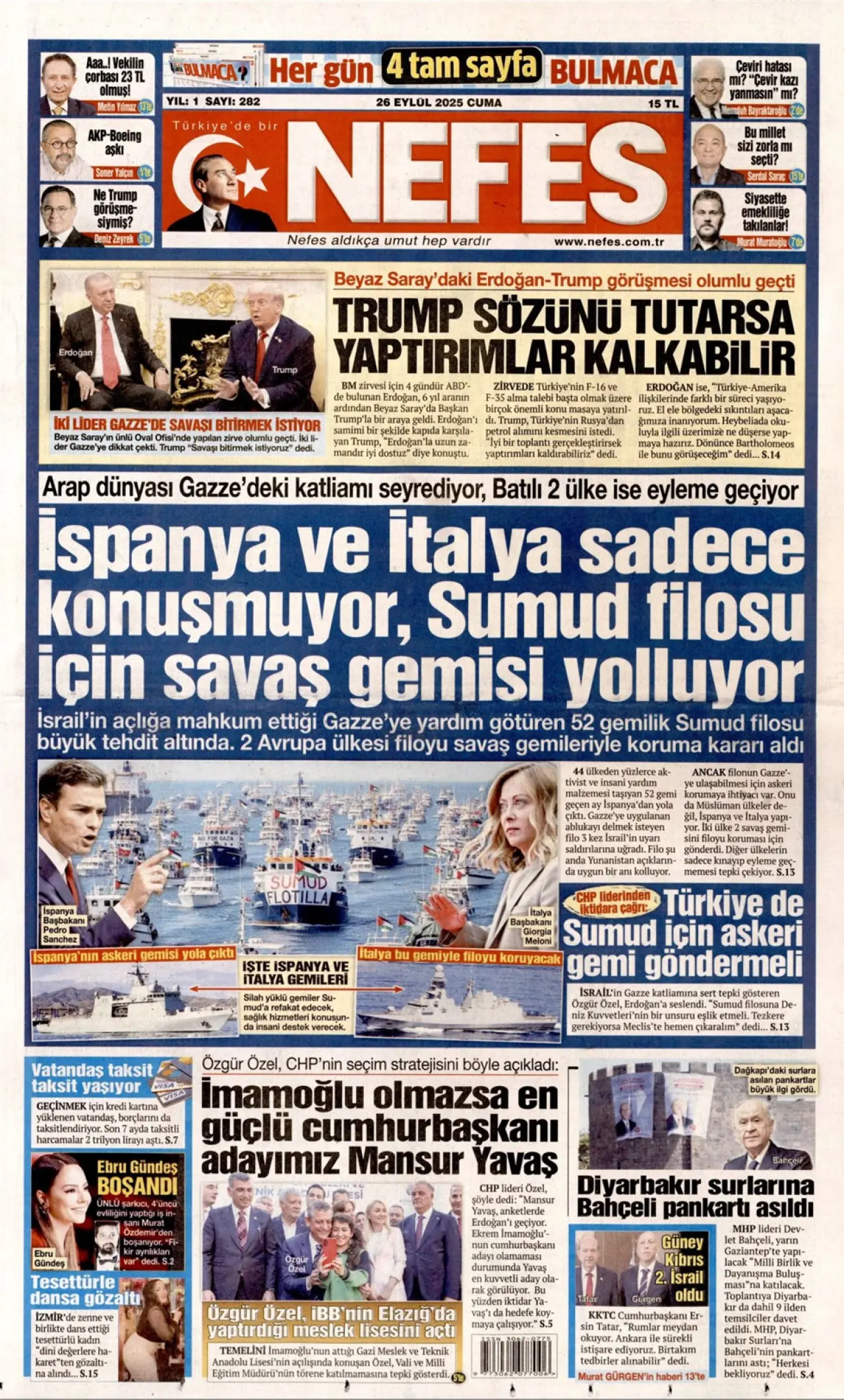 Erdoğan - Trump görüşmesi gazete manşetlerinde nasıl yer aldı? 8