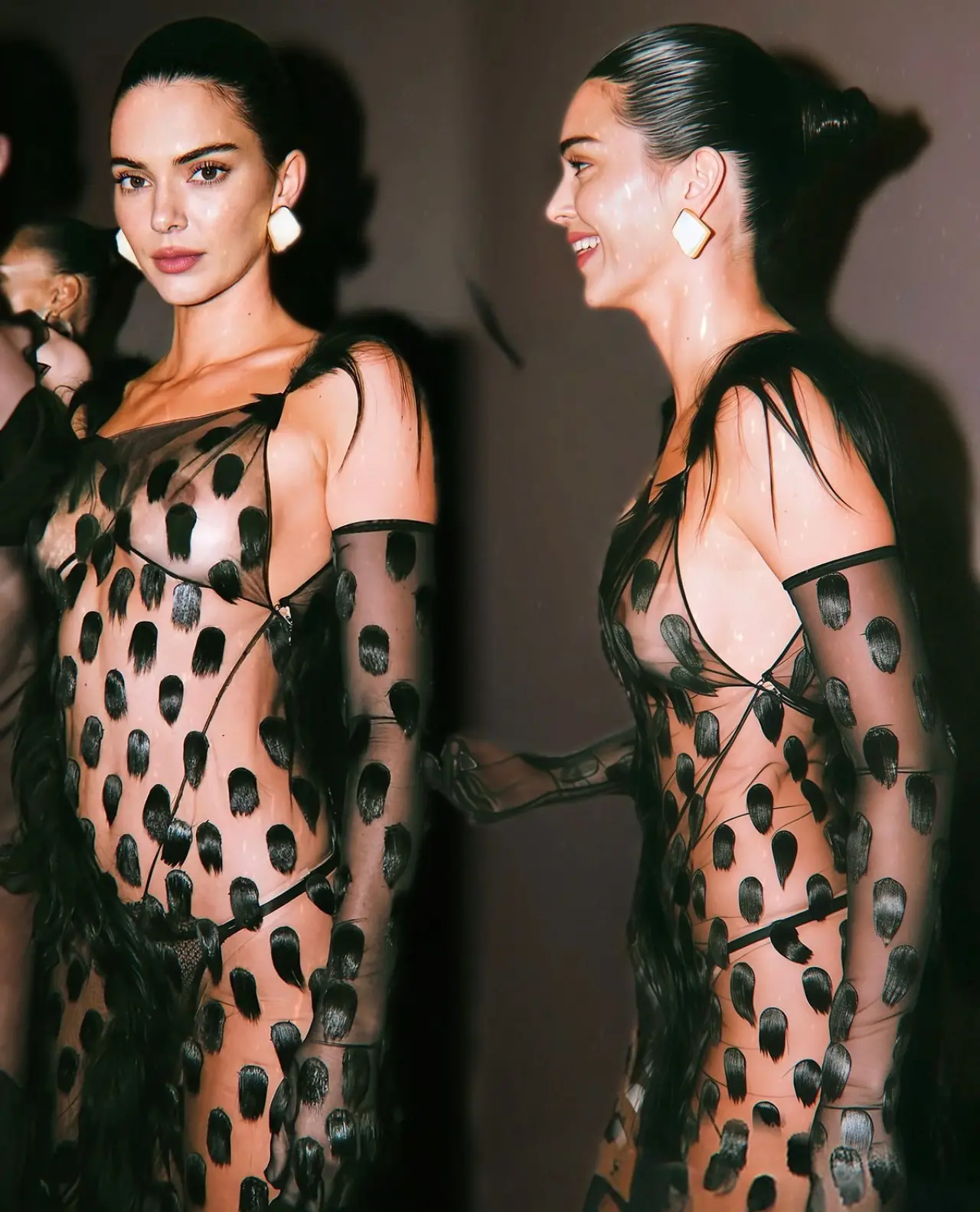 Kendall Jenner, Paris Moda Haftası’nda transparan elbisesiyle büyüledi 5