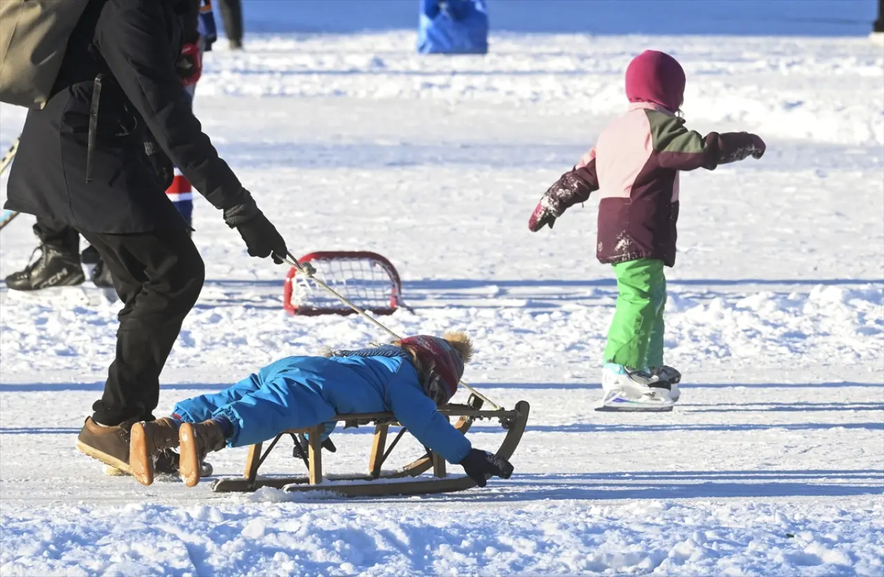 Berlin dondu, Engelbecken Parkı doğal bir buz pistine dönüştü 14