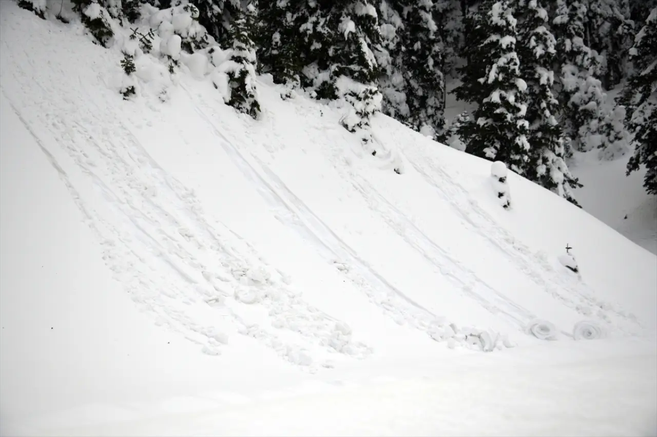 Ilgaz Dağı'nda nadir doğa olayı: Kar ruloları hayran bıraktı 4