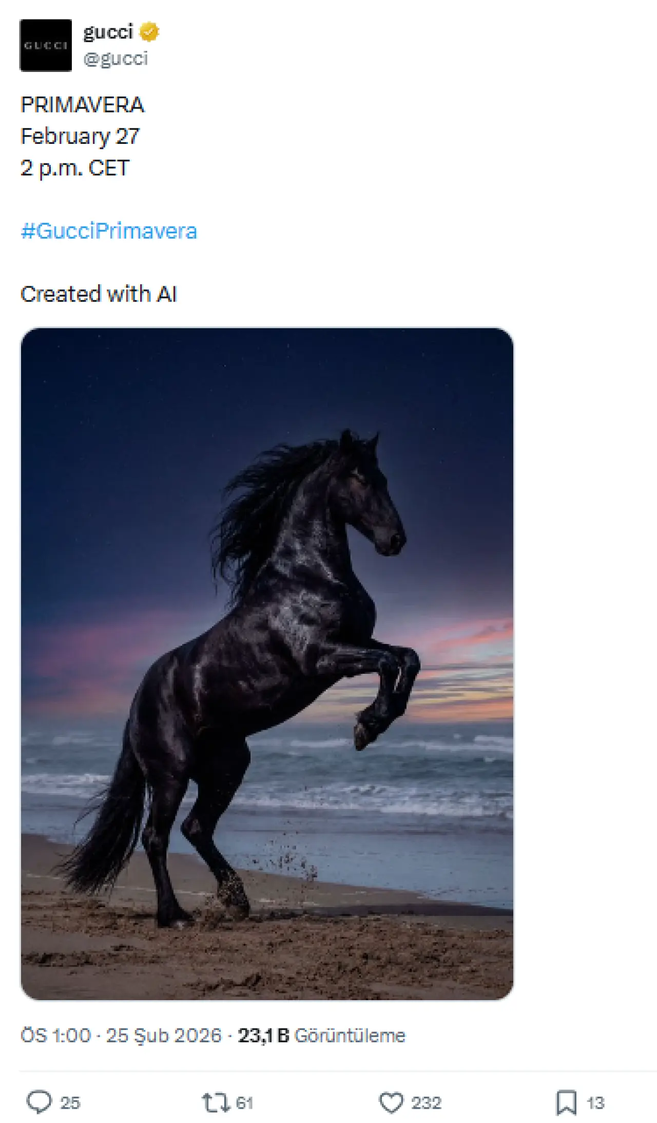 İtalyan zanaatkarlığından yapay zekaya: Gucci'nin Milano Moda Haftası reklamları eleştirilerin odağında 5