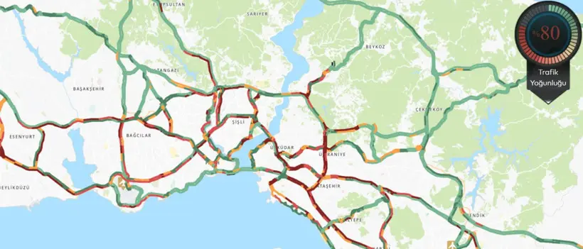 İstanbul'da trafik felç oldu - Resim : 1